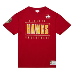 Mitchell & Ness Atlanta Hawks Hardwood Classics Team OG 2.0 Premium Vintage Logo T-Shirt Red