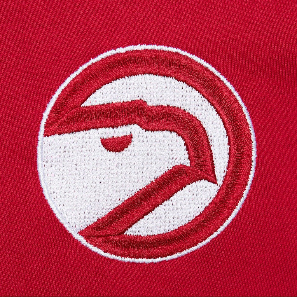 Mitchell & Ness Atlanta Hawks Hardwood Classics Team OG 2.0 Premium Vintage Logo T-Shirt Red
