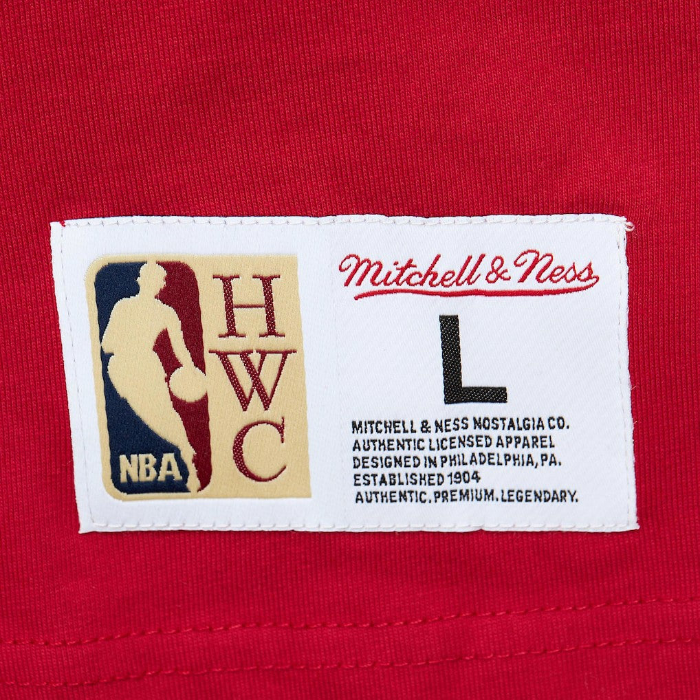 Mitchell & Ness Atlanta Hawks Hardwood Classics Team OG 2.0 Premium Vintage Logo T-Shirt Red