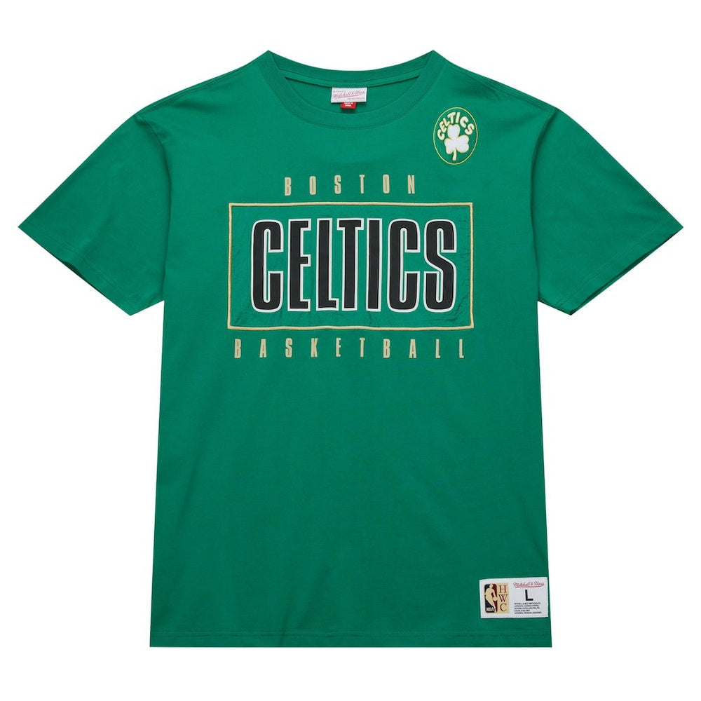 Mitchell & Ness Boston Celtics Hardwood Classics Team OG 2.0 Premium Vintage Logo T-Shirt Kelly Green