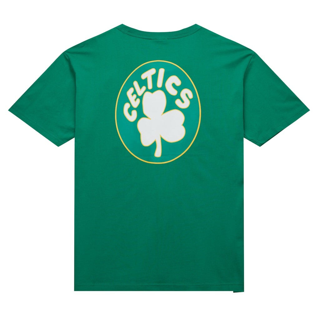 Mitchell & Ness Boston Celtics Hardwood Classics Team OG 2.0 Premium Vintage Logo T-Shirt Kelly Green