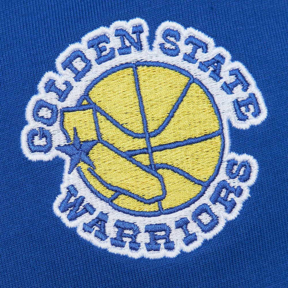 Mitchell & Ness Golden State Warriors Hardwood Classics Team OG 2.0 Premium Vintage Logo T-Shirt Royal