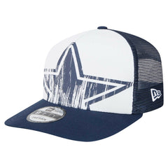 New Era Dallas Cowboys Distressed 9FIFTY A-Frame Snapback Hat - White/Navy - NFL