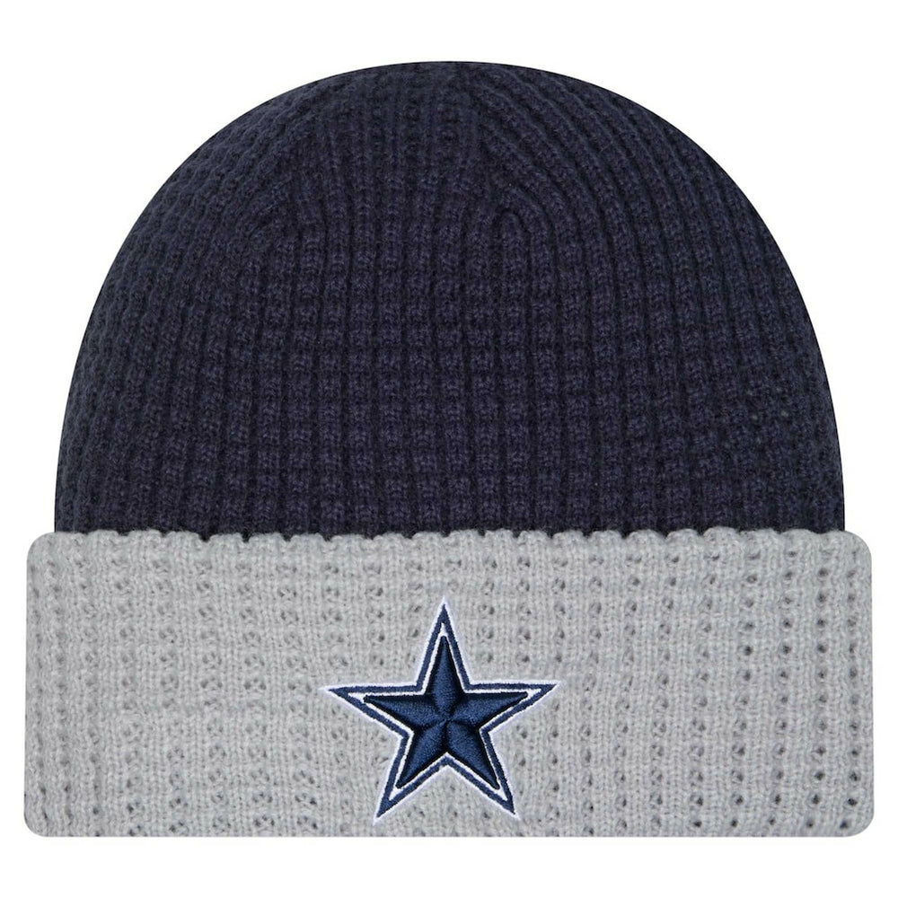 Dallas Cowboys New Era Waffled Cuffed Knit Hat - Navy - NFL