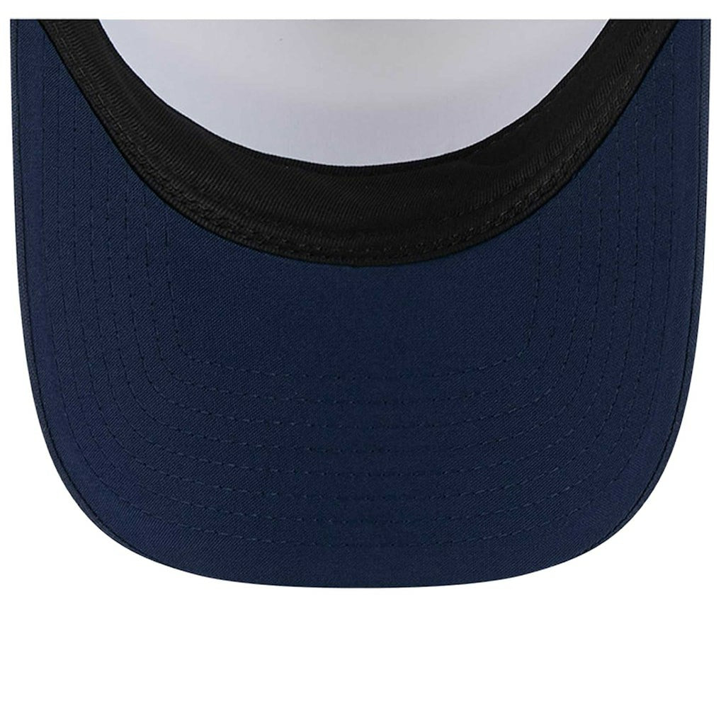 Dallas Cowboys New Era Sport Night Color Block 9FORTY A-Frame Trucker Adjustable Hat - White/Navy - NFL