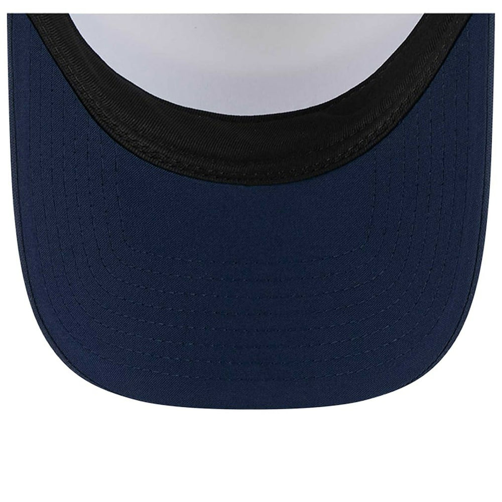 Dallas Cowboys New Era Sport Night Color Block 9FORTY A-Frame Trucker Adjustable Hat - White/Navy - NFL