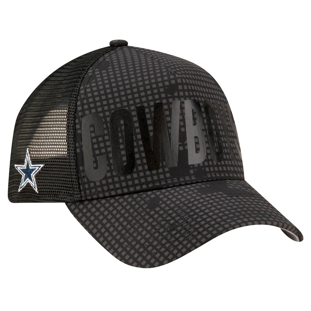 Dallas Cowboys New Era Midnight Ink Tonal A-Frame 9FORTY Adjustable Hat - Graphite - NFL