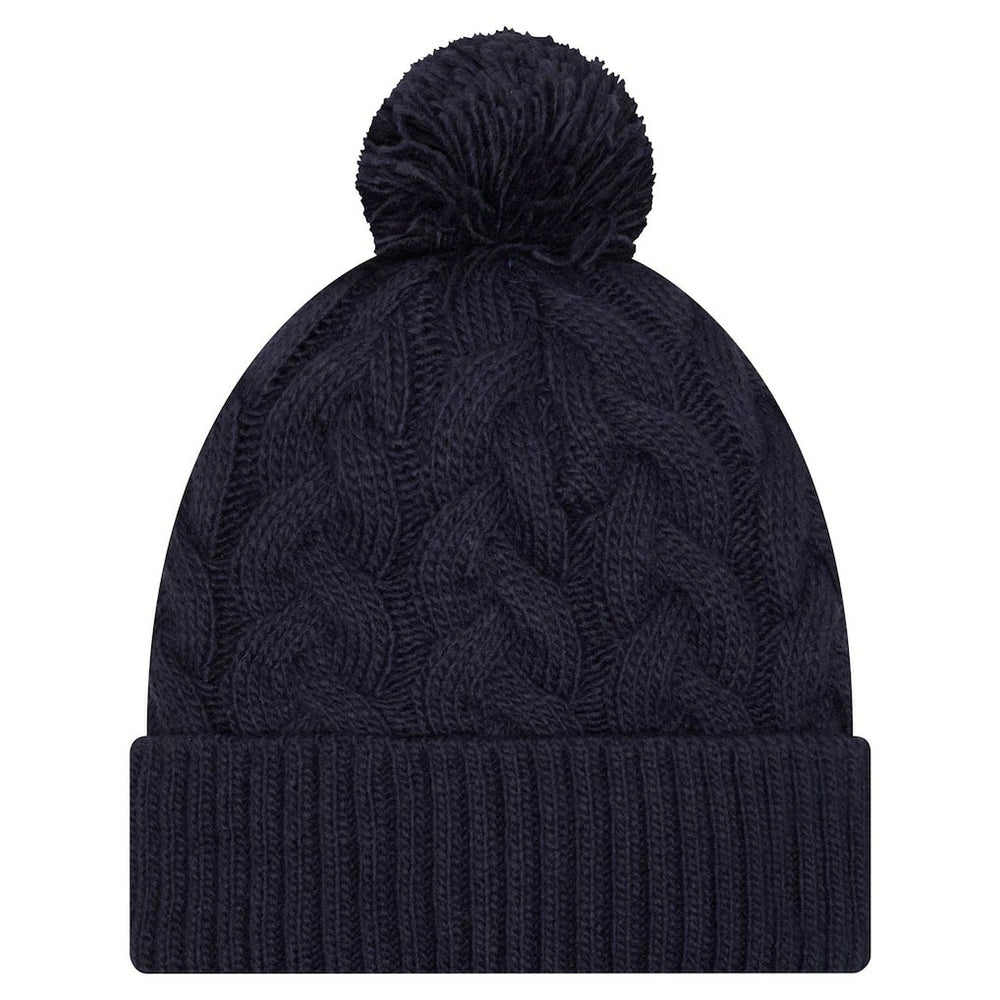 Dallas Cowboys New Era Women's Cable Knit Hat with Pom - Navy - NFL