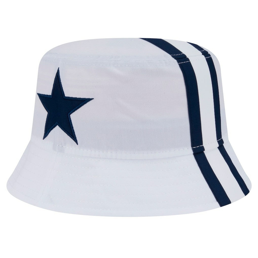 Dallas Cowboys New Era Helmet Bucket Hat - White - NFL
