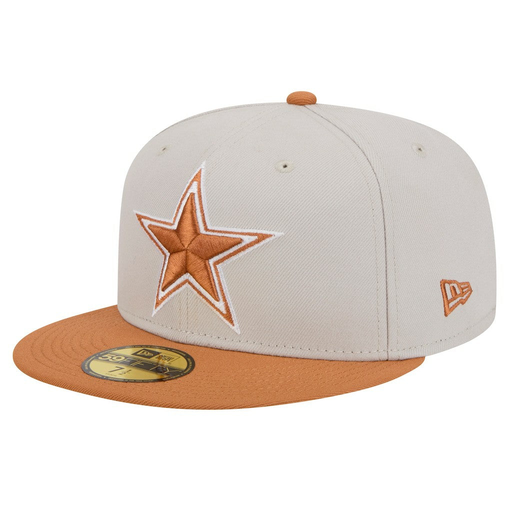 Dallas Cowboys New Era Two-Tone Color Pack 59FIFTY Fitted Hat - Stone/Brown - NFL