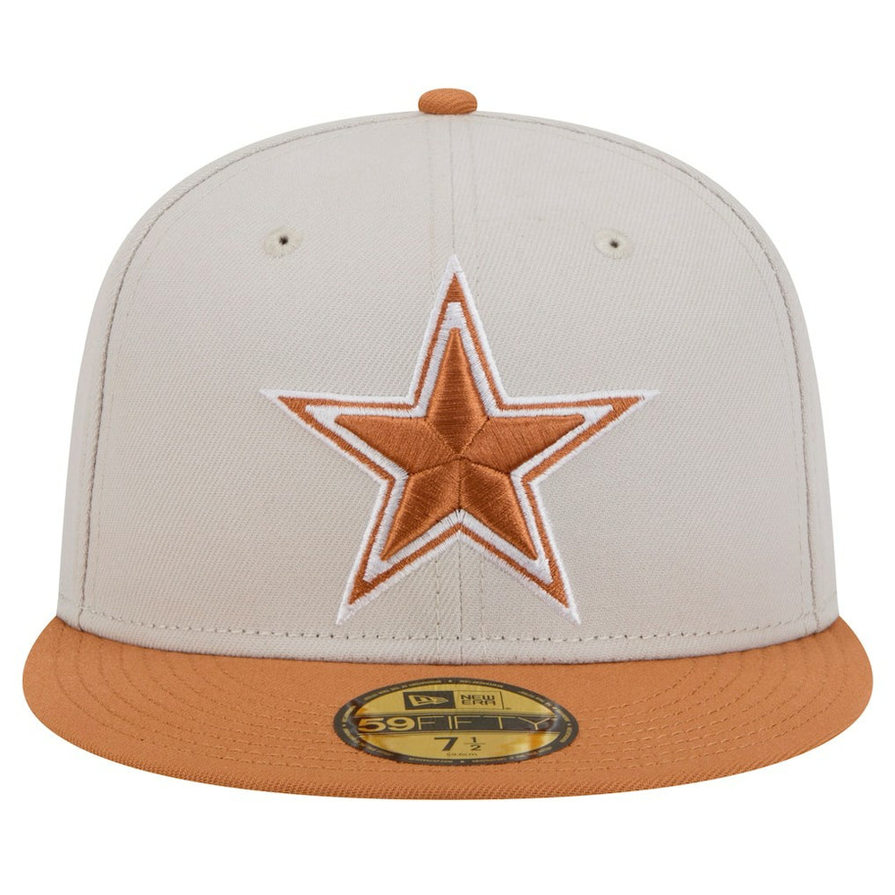 Dallas Cowboys New Era Two-Tone Color Pack 59FIFTY Fitted Hat - Stone/Brown - NFL