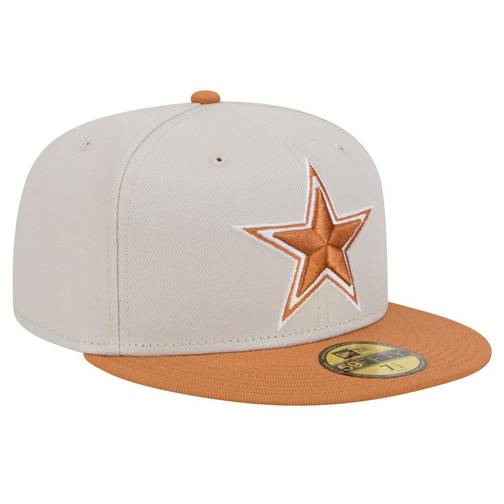 Dallas Cowboys New Era Two-Tone Color Pack 59FIFTY Fitted Hat - Stone/Brown - NFL