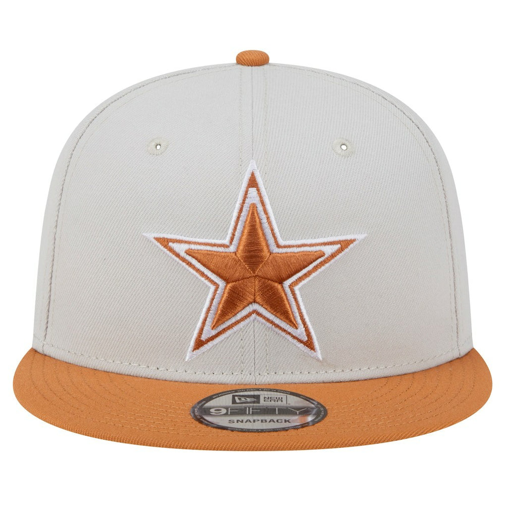 Dallas Cowboys New Era Two-Tone Color Pack 9FIFTY Snapback Hat - Stone/Brown - NFL