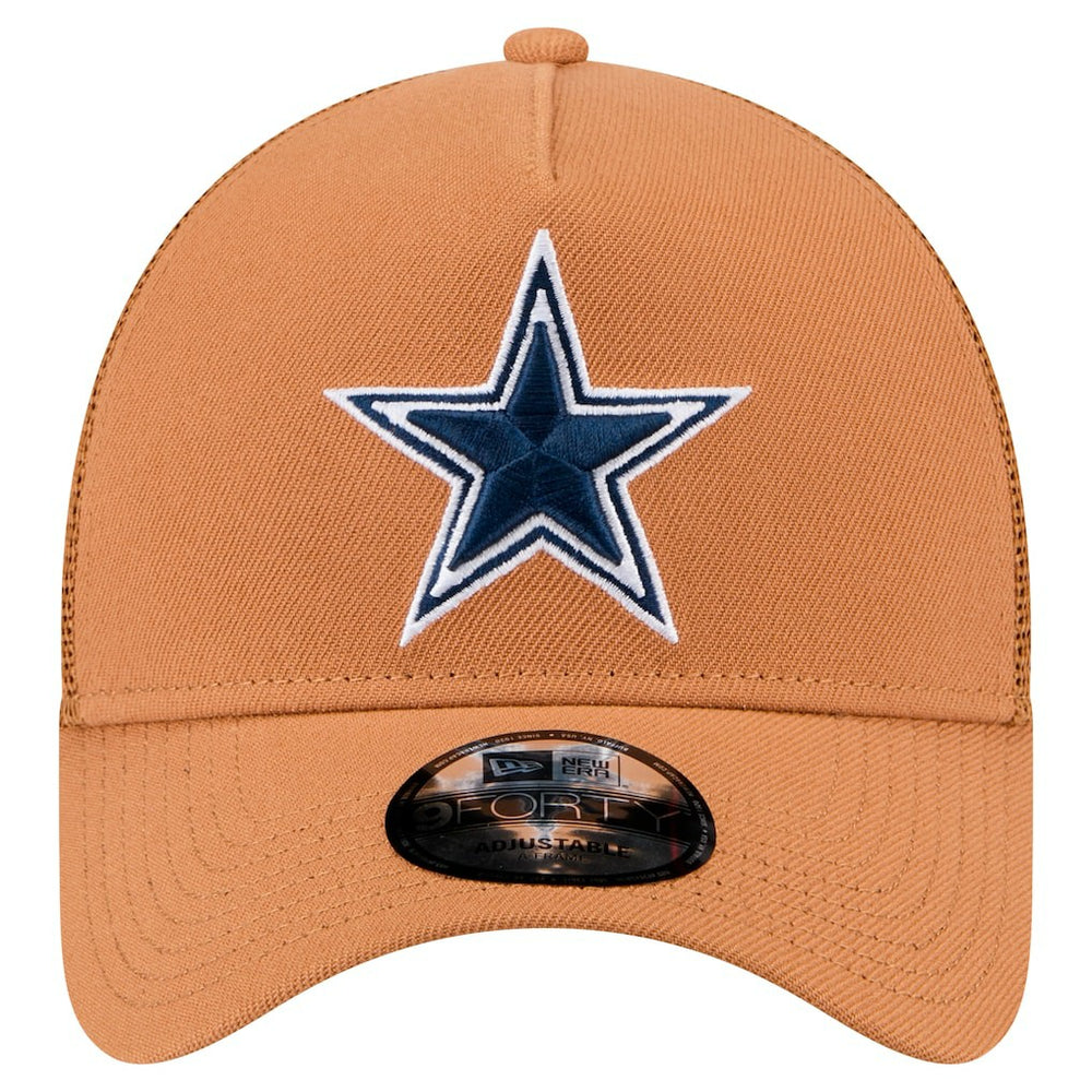 Dallas Cowboys New Era Color Pack Side Patch A-Frame 9FORTY Adjustable Hat - Brown - NFL