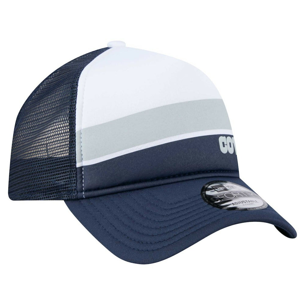 Dallas Cowboys New Era Preschool Sport Night Color Block 9FORTY A-Frame Trucker Adjustable Hat - White/Navy - NFL