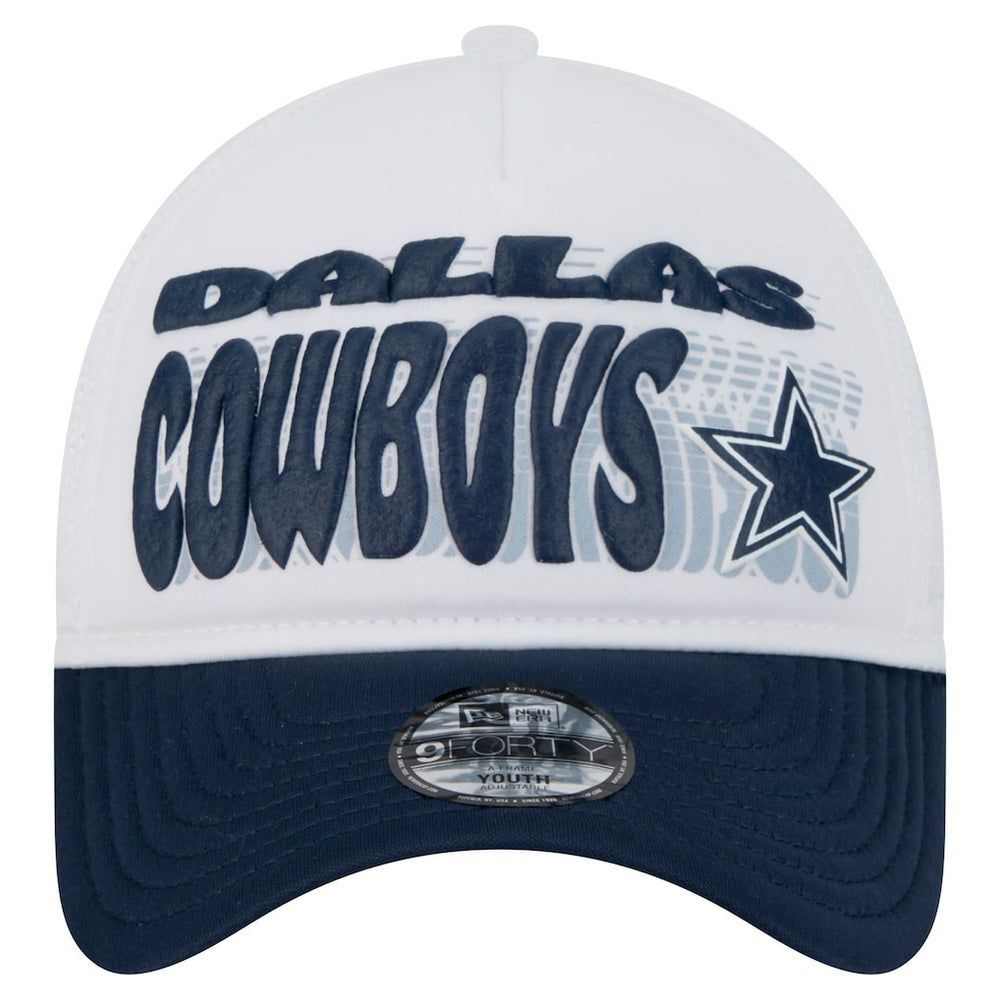 Dallas Cowboys New Era Preschool Team Printed A Frame 9FORTY Adjustable Hat - White - NFL