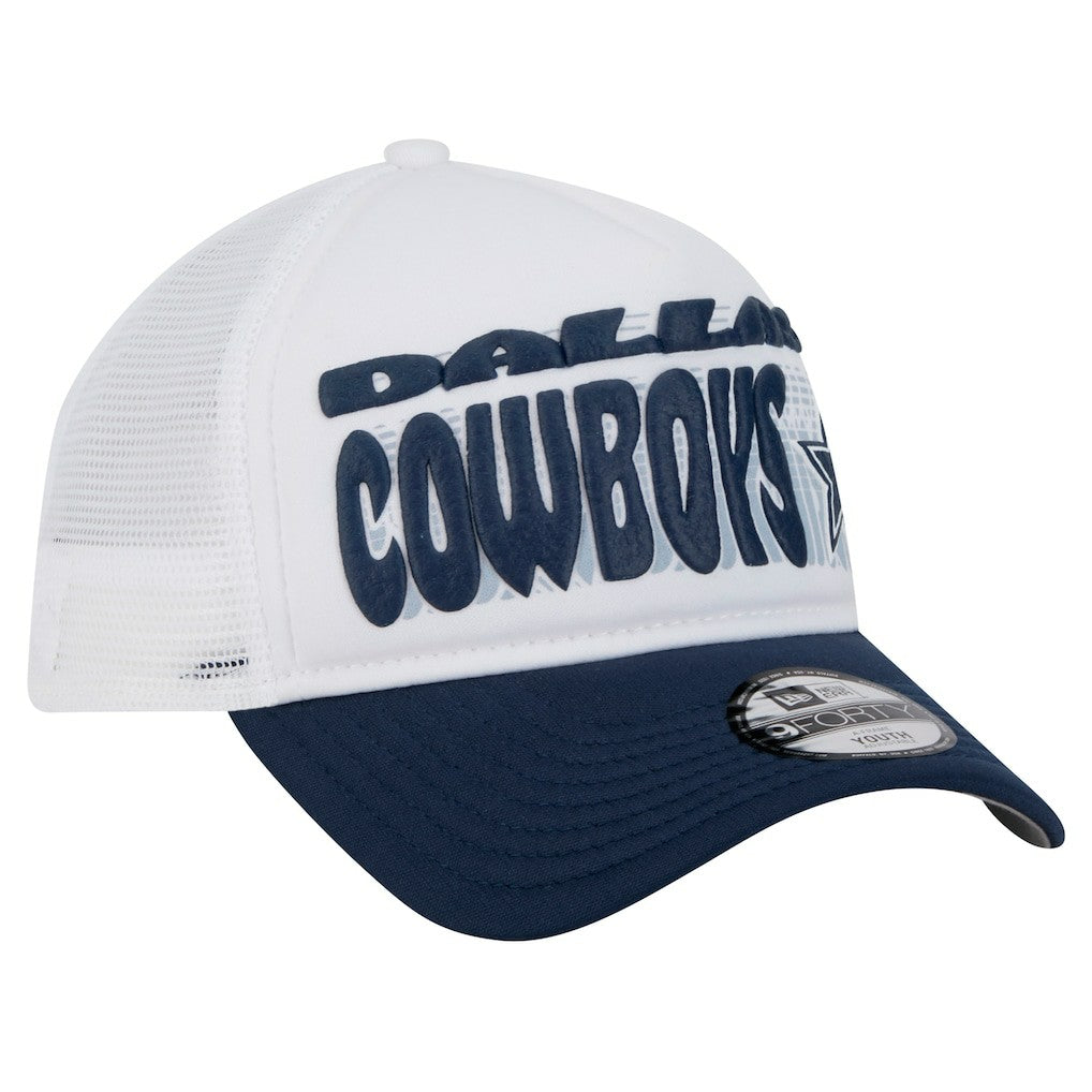 Dallas Cowboys New Era Preschool Team Printed A Frame 9FORTY Adjustable Hat - White - NFL