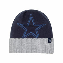 Dallas Cowboys New Era Youth Oversize Cuffed Knit Hat - Navy - NFL