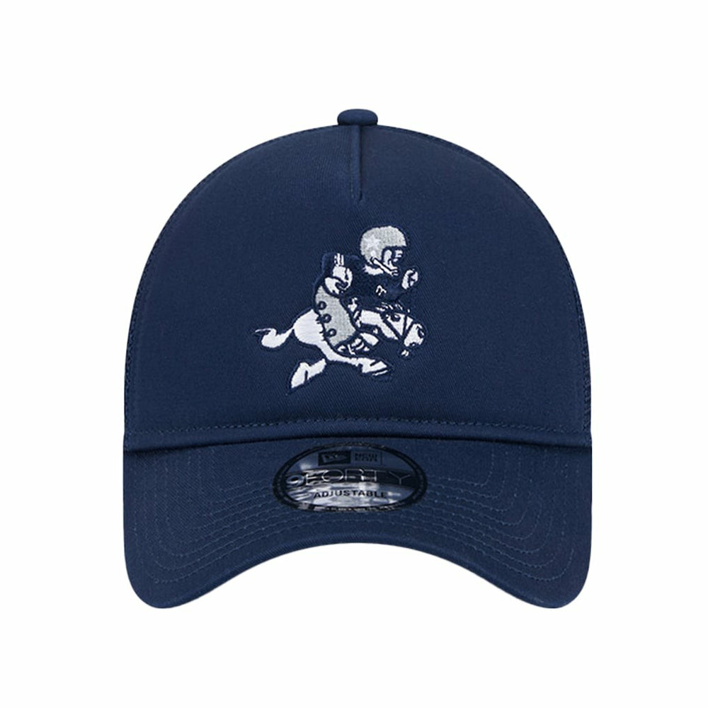 Dallas Cowboys New Era Retro Main A-Frame Trucker 9FORTY Adjustable Hat - Navy - NFL