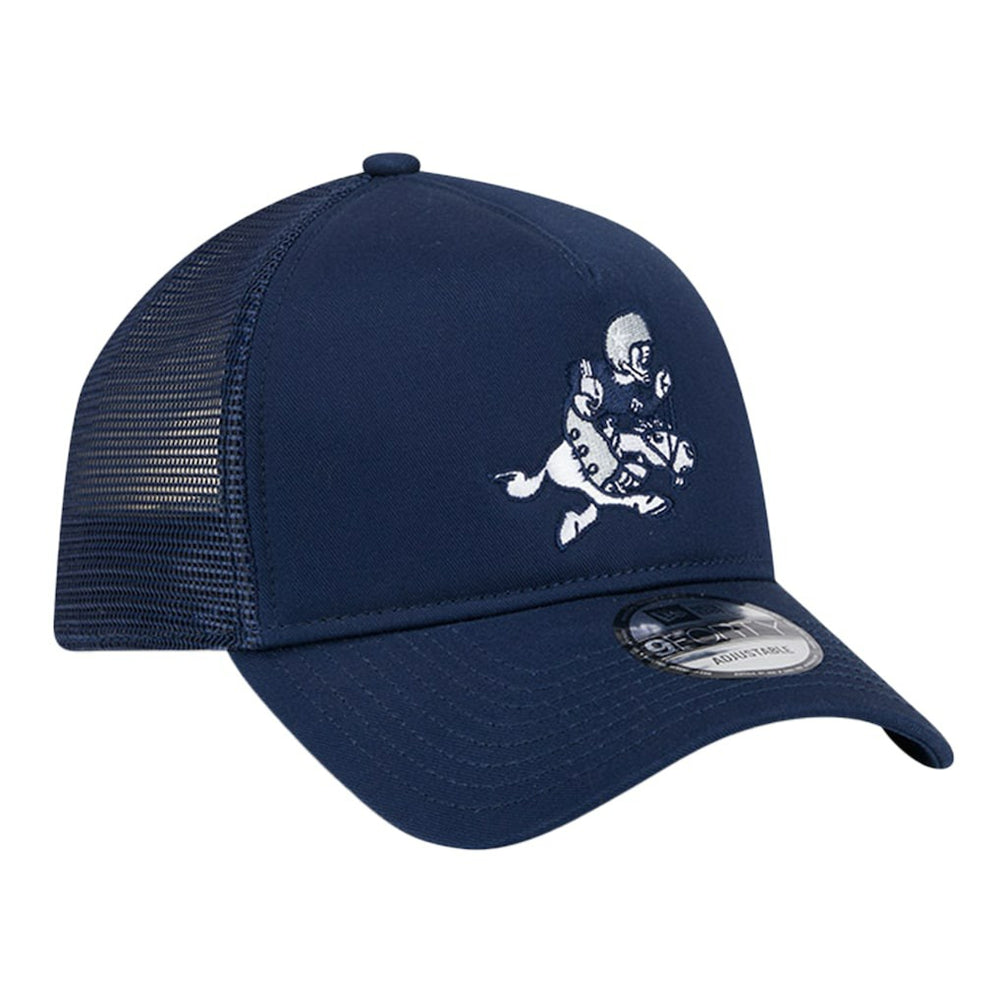 Dallas Cowboys New Era Retro Main A-Frame Trucker 9FORTY Adjustable Hat - Navy - NFL