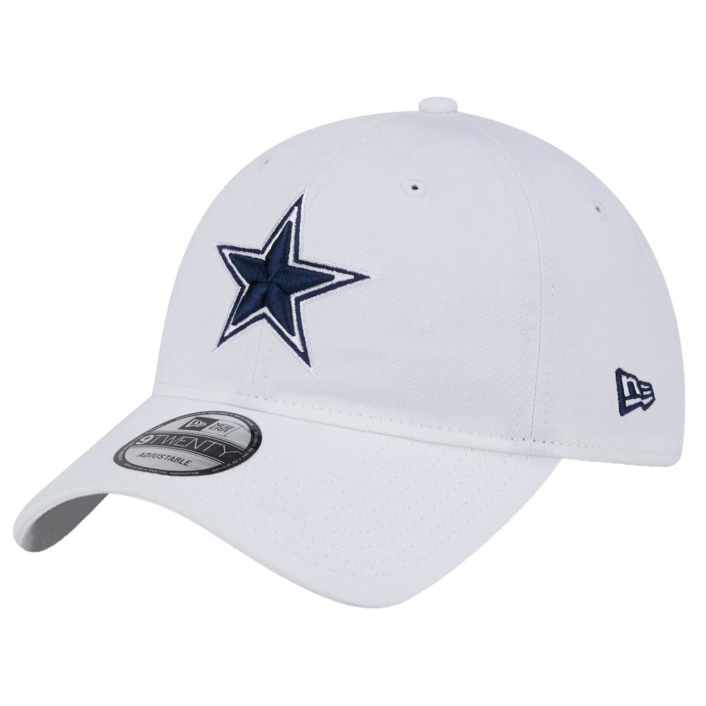 Dallas Cowboys New Era Main 9TWENTY Adjustable Hat - White - NFL