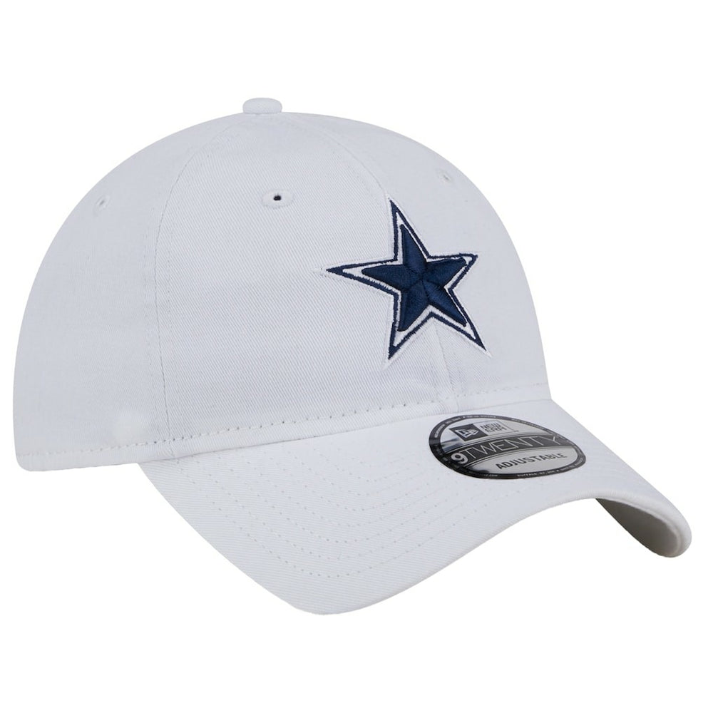 Dallas Cowboys New Era Main 9TWENTY Adjustable Hat - White - NFL