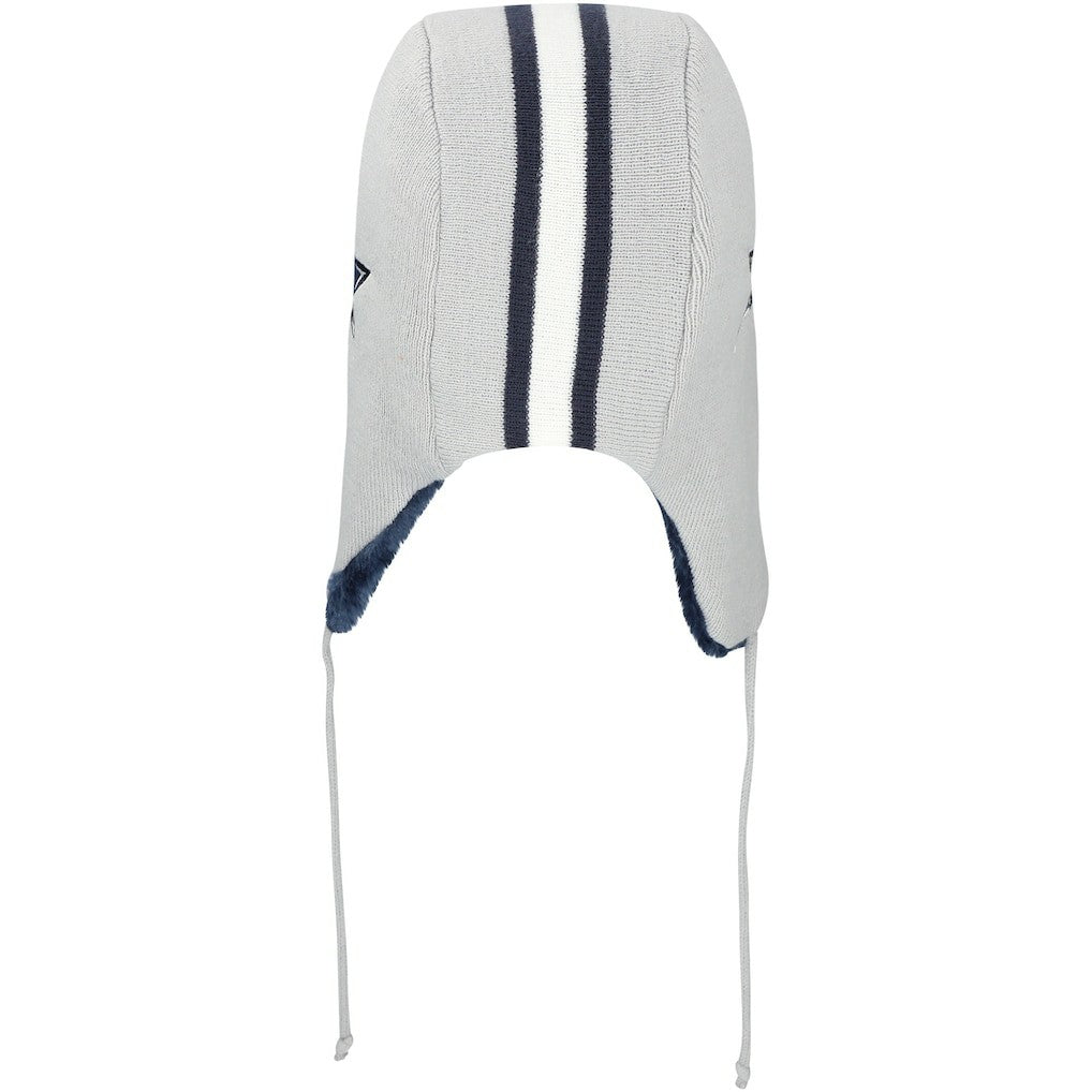 Dallas Cowboys New Era Helmet Head Trapper Knit Hat - Gray - NFL
