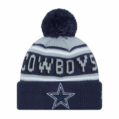Dallas Cowboys New Era Preschool Main Wordmark Cuffed Knit Hat with Pom - Navy - NFL