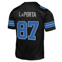 Sam LaPorta Detroit Lions Youth Game Jersey - Black - Nike