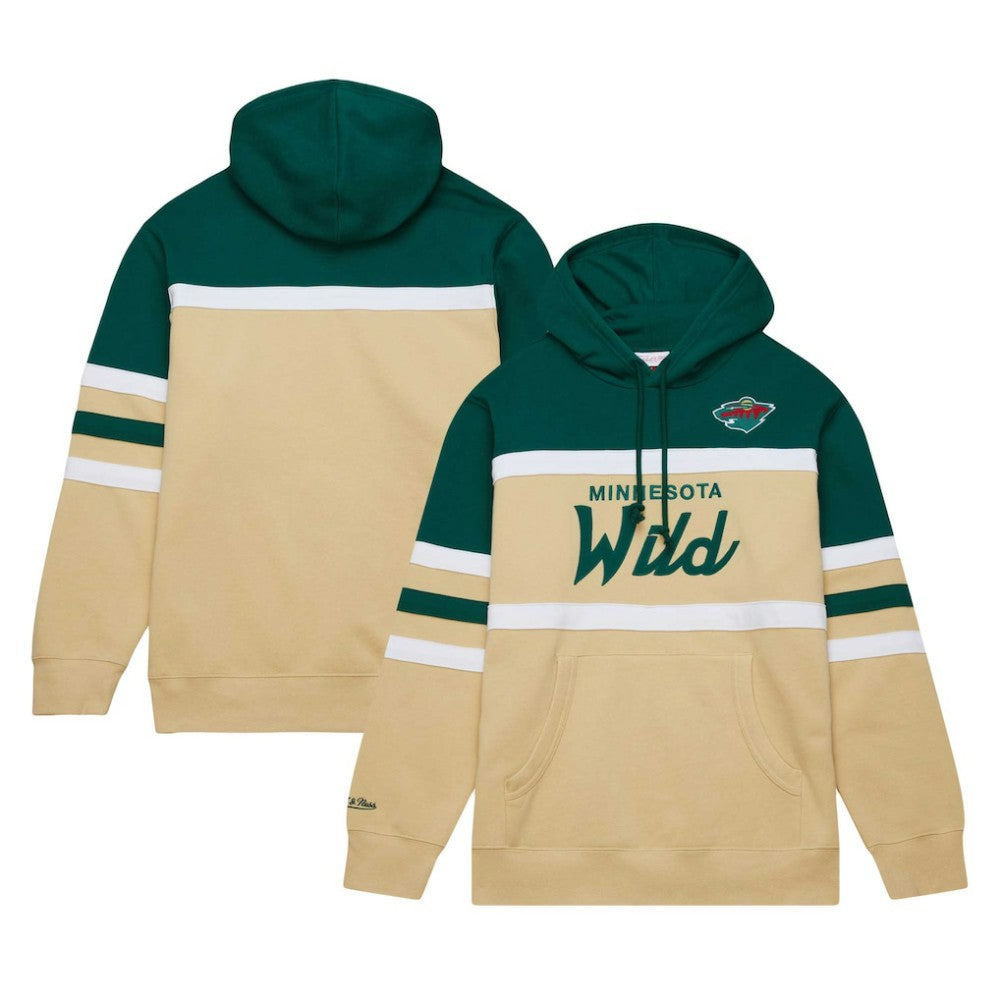 Minnesota Wild Mitchell & Ness Head Coach Pullover Hoodie - Cream/Green | NHL online