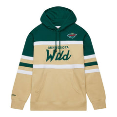 Minnesota Wild Mitchell & Ness Head Coach Pullover Hoodie - Cream/Green | NHL online