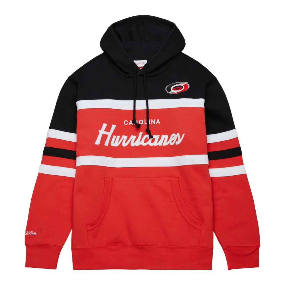 Carolina Hurricanes Mitchell & Ness Head Coach Pullover Hoodie - Red/Black | NHL Clearance