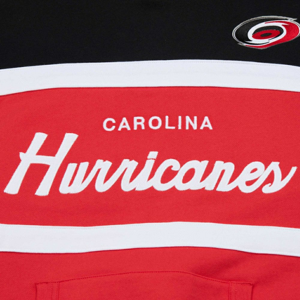 Carolina Hurricanes Mitchell & Ness Head Coach Pullover Hoodie - Red/Black | NHL Clearance