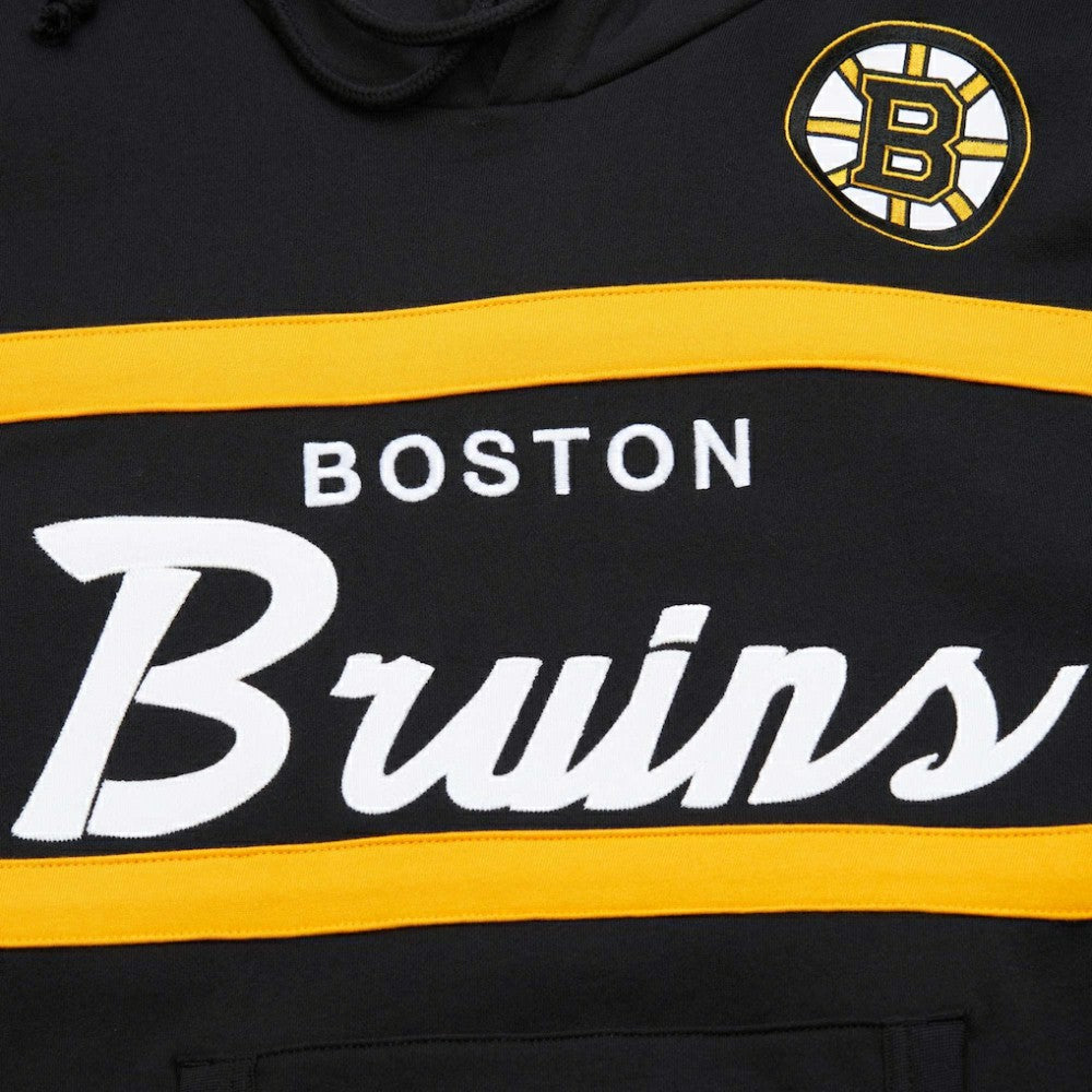Boston Bruins Mitchell & Ness Head Coach Pullover Hoodie - Black | NHL online