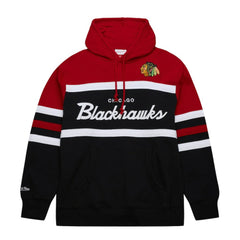 Chicago Blackhawks Mitchell & Ness Head Coach Pullover Hoodie - Black/Red | NHL Clearance