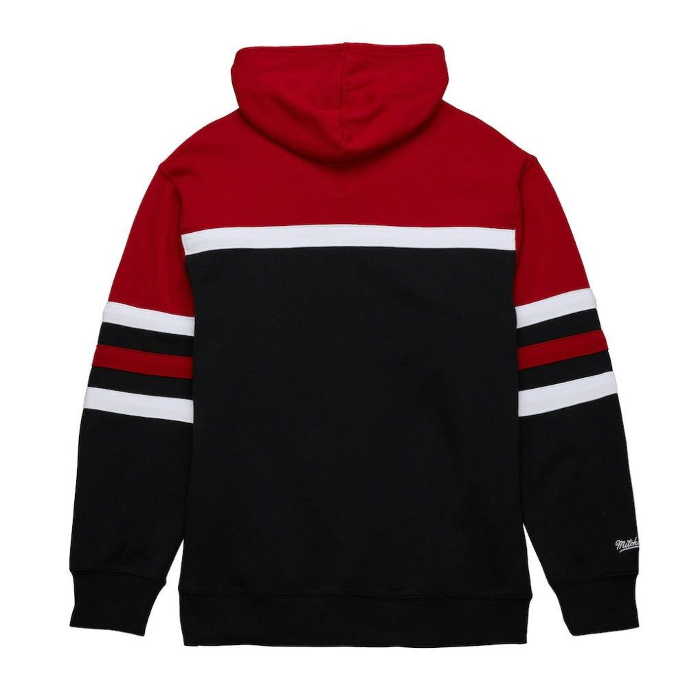 Chicago Blackhawks Mitchell & Ness Head Coach Pullover Hoodie - Black/Red | NHL Clearance