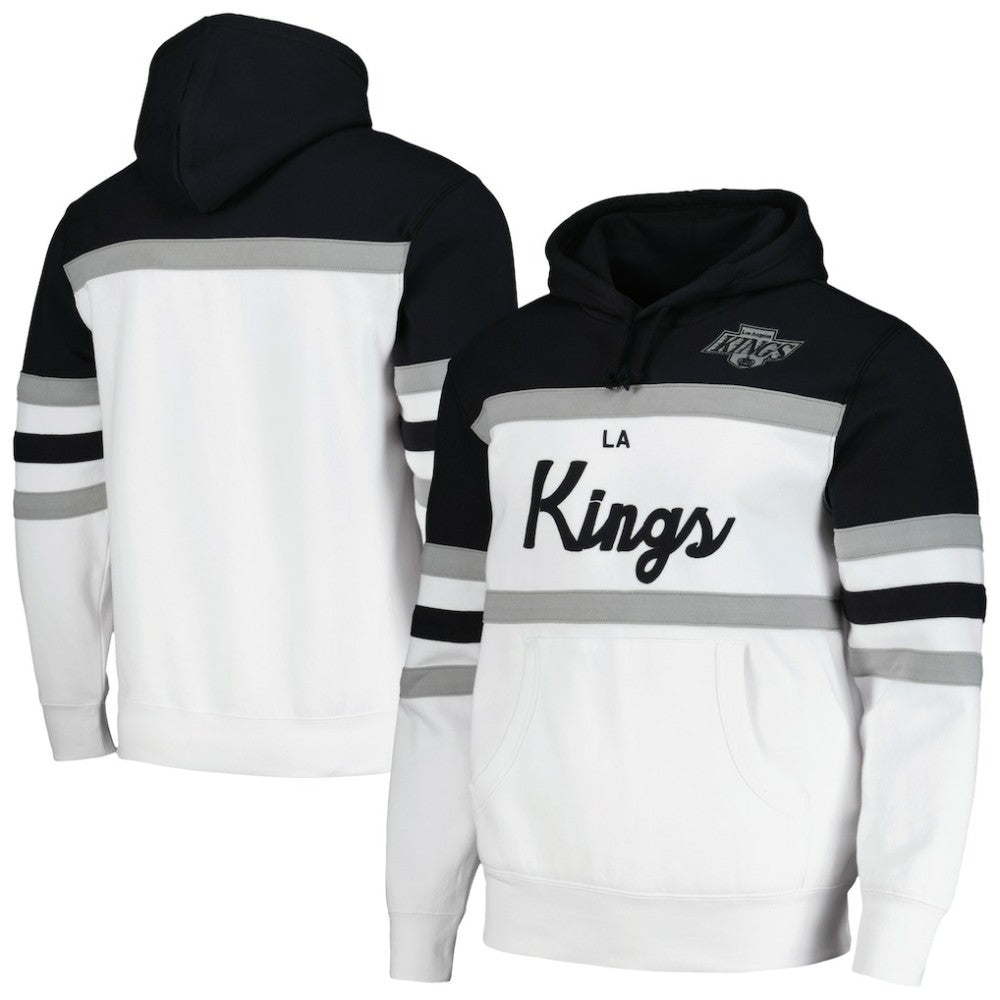 Los Angeles Kings Mitchell & Ness Head Coach Pullover Hoodie - White/Black | NHL on sale