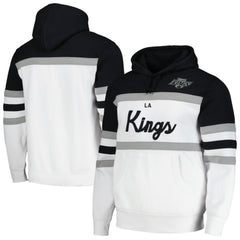 Los Angeles Kings Mitchell & Ness Head Coach Pullover Hoodie - White/Black | NHL on sale