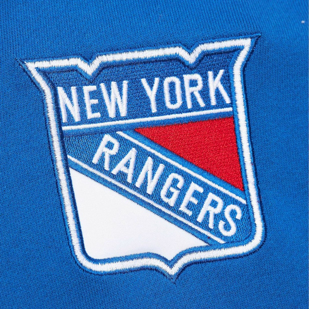 New York Rangers Mitchell & Ness Head Coach Pullover Hoodie - White/Blue | NHL Lifestyle