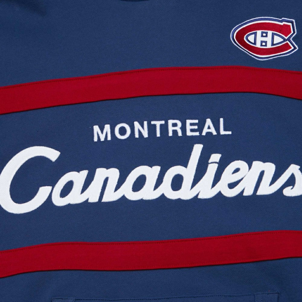 Montreal Canadiens Mitchell & Ness Head Coach Pullover Hoodie - Navy | NHL Clearance