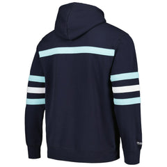 Seattle Kraken Mitchell & Ness Head Coach Pullover Hoodie - Deep Sea Blue | NHL on sale