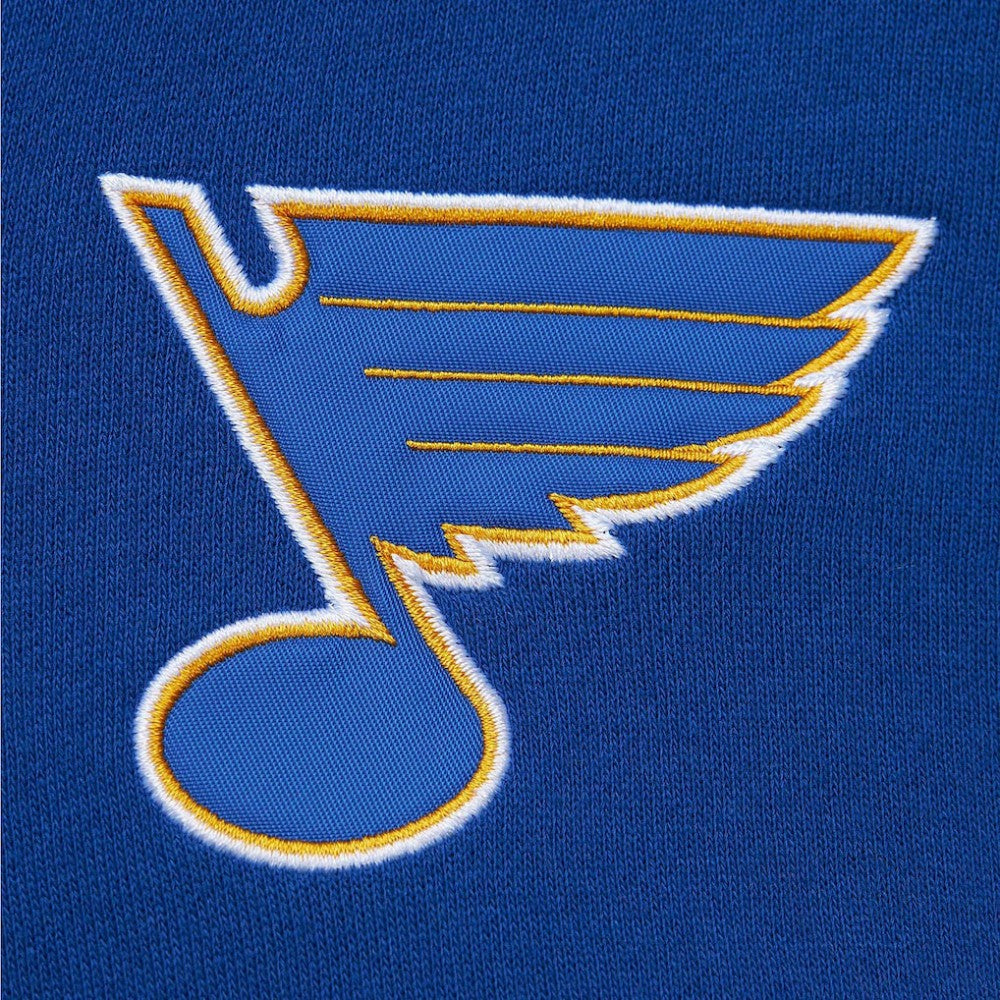 St. Louis Blues Mitchell & Ness Head Coach Pullover Hoodie - White/Blue | NHL near me
