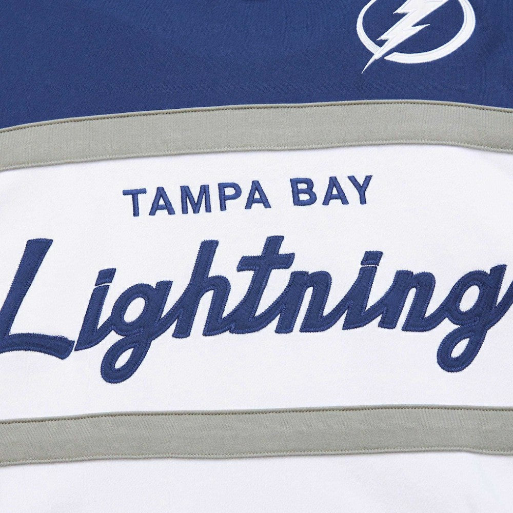 Tampa Bay Lightning Mitchell & Ness Head Coach Pullover Hoodie - White/Blue | NHL near me
