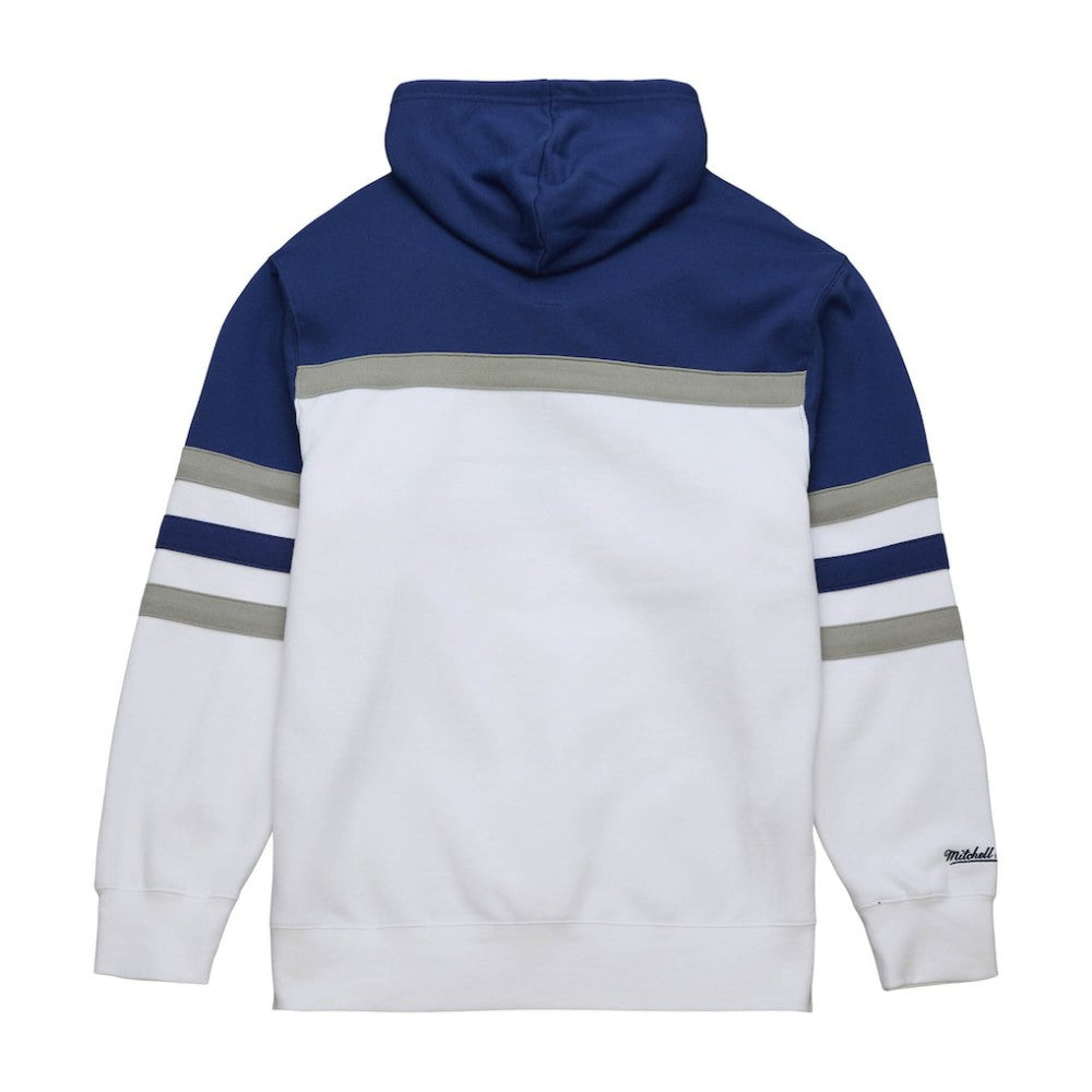 Toronto Maple Leafs Mitchell & Ness Head Coach Pullover Hoodie - White/Blue | NHL Lifestyle