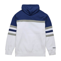 Toronto Maple Leafs Mitchell & Ness Head Coach Pullover Hoodie - White/Blue | NHL Lifestyle