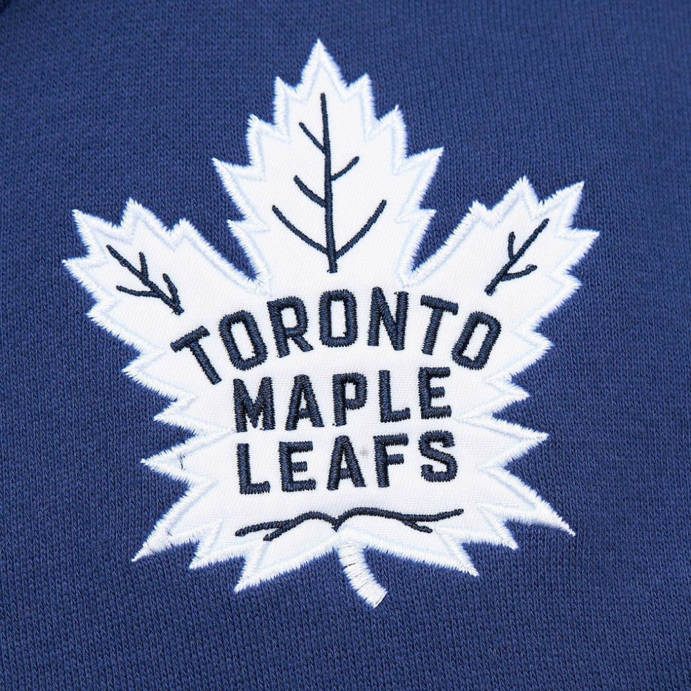 Toronto Maple Leafs Mitchell & Ness Head Coach Pullover Hoodie - White/Blue | NHL Lifestyle