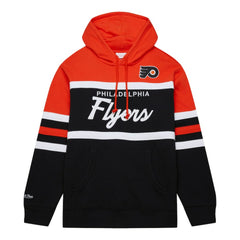 Philadelphia Flyers Mitchell & Ness Head Coach Pullover Hoodie - Black/Orange | NHL Lifestyle