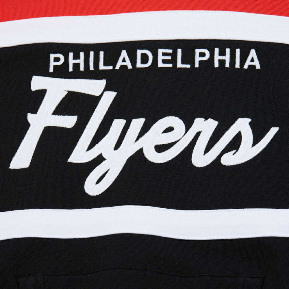 Philadelphia Flyers Mitchell & Ness Head Coach Pullover Hoodie - Black/Orange | NHL Lifestyle