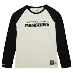 Pittsburgh Penguins Mitchell & Ness Legendary Slub Vintage Raglan Long Sleeve T-Shirt - Cream | NHL near me