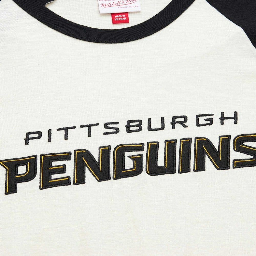 Pittsburgh Penguins Mitchell & Ness Legendary Slub Vintage Raglan Long Sleeve T-Shirt - Cream | NHL near me